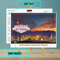 Welcome to Las Vegas Sign at Sunset in Las Vegas