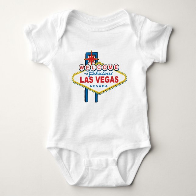 Welcome to Las Vegas Sign Baby Bodysuit (Front)