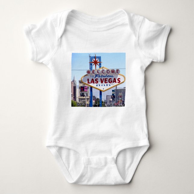 Welcome To Las Vegas Sign Baby Bodysuit (Front)
