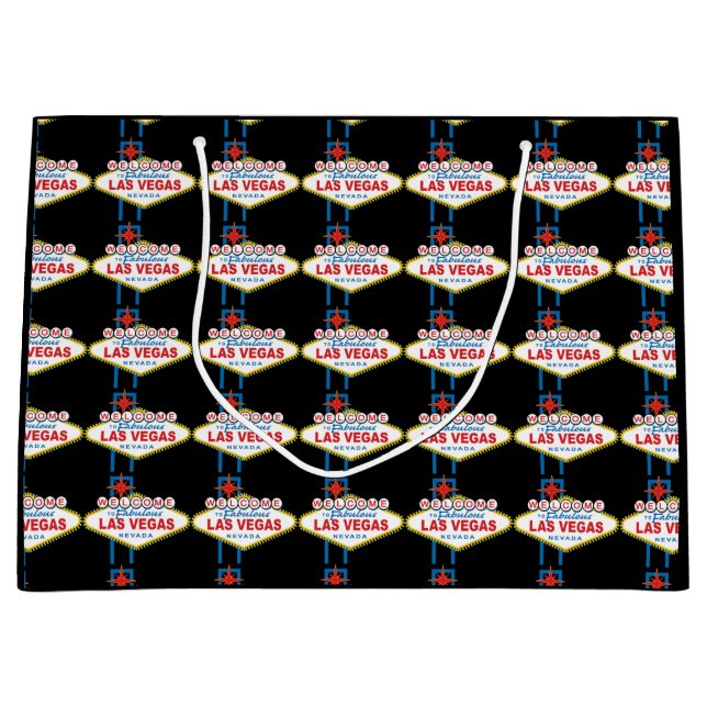 Welcome To Las Vegas Sign Large Gift Bag (Front)