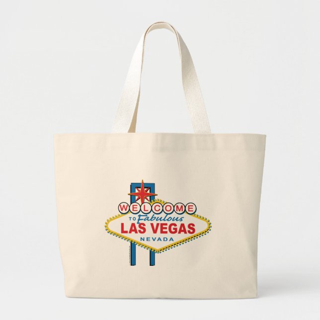 Welcome to Las Vegas Sign Large Tote Bag (Front)