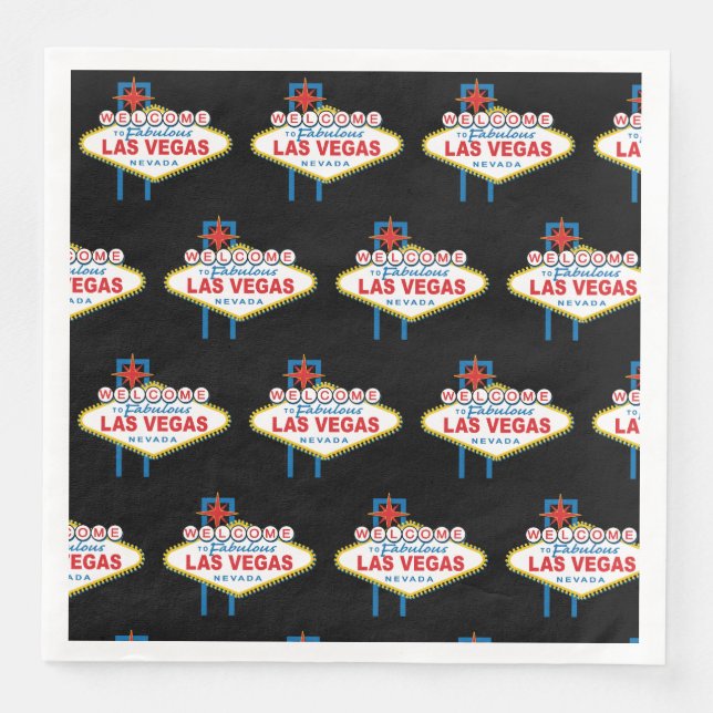 Welcome to Las Vegas Sign Napkin (Front)