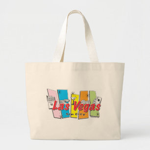 Welcome to Las-Vegas Sin City Large Tote Bag