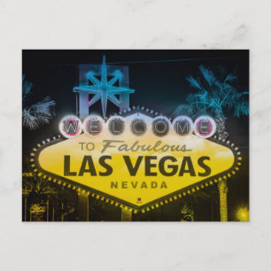 Welcome to LAS VEGAS travel Postcard