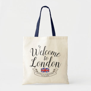 Welcome to London   Destination Wedding Custom Tote Bag