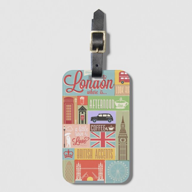 Welcome to London Luggage Tag (Front Vertical)