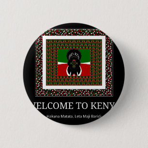 Welcome to Magical Kenya: Hakuna Matata 6 Cm Round Badge