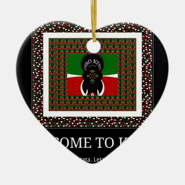 Welcome to Magical Kenya: Hakuna Matata Ceramic Tree Decoration (Front)