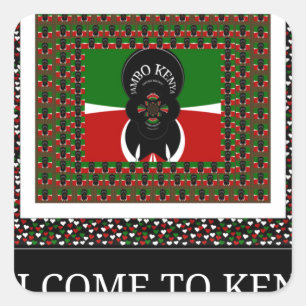 Welcome to Magical Kenya: Hakuna Matata Square Sticker
