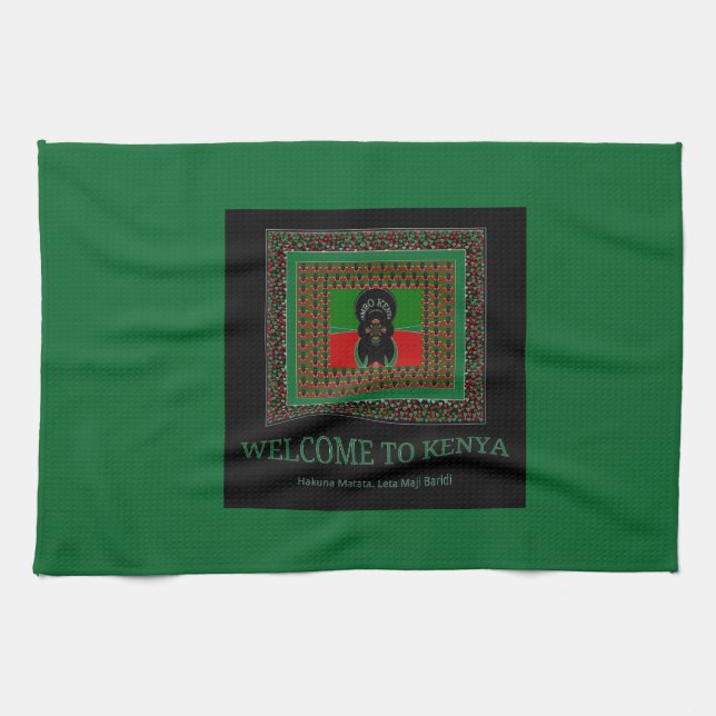 Welcome to Magical Kenya: Hakuna Matata Tea Towel (Horizontal)