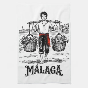 Welcome to Malaga 5: El Cenachero Tea Towel