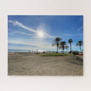 Welcome to Malaga Spain, Mediterraean Coastline Ji Jigsaw Puzzle