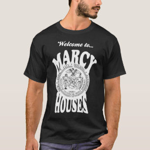Welcome to Marcy Houses - White Print T-Shirt