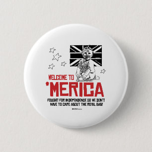 Welcome to Merica 6 Cm Round Badge
