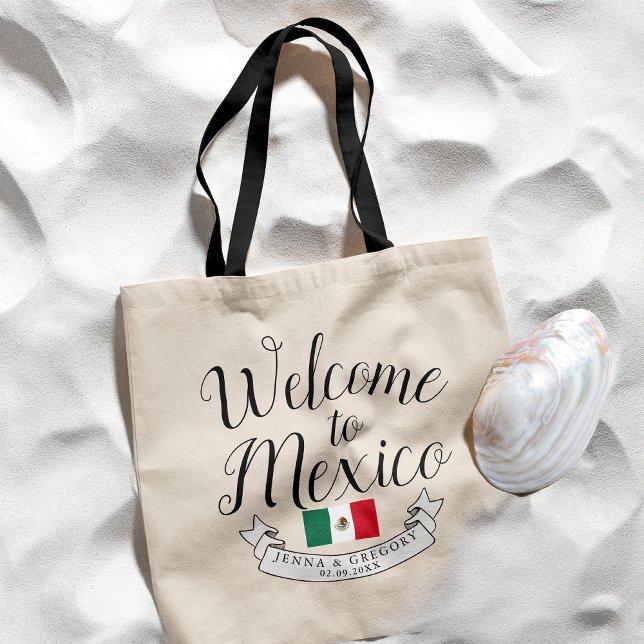 Welcome to Mexico | Destination Wedding Custom Tote Bag (Creator Uploaded)