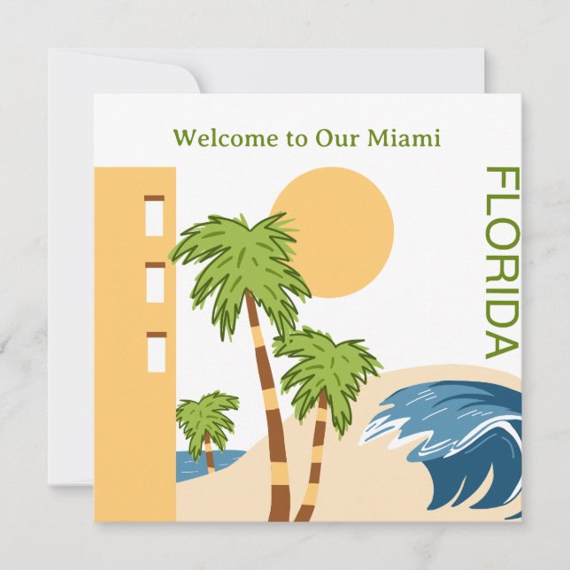 Welcome to Miami Florida Card (Front)