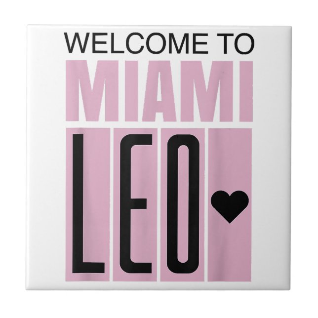 Welcome to Miami Leo 10 - GOAT  Ceramic Tile (Front)