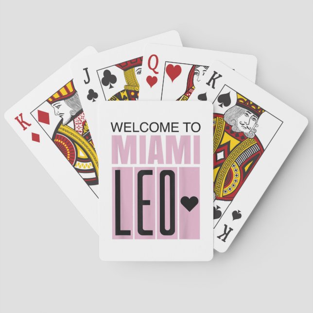 Welcome to Miami Leo 10 - GOAT  Playing Cards (Back)