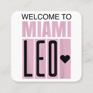 Welcome to Miami Leo 10 - GOAT Square Business Card