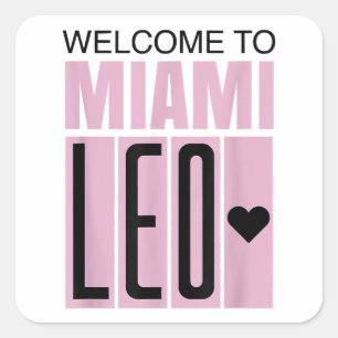 Welcome to Miami Leo 10 - GOAT Square Sticker