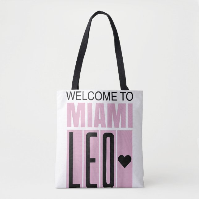Welcome to Miami Leo 10 - GOAT  Tote Bag (Front)