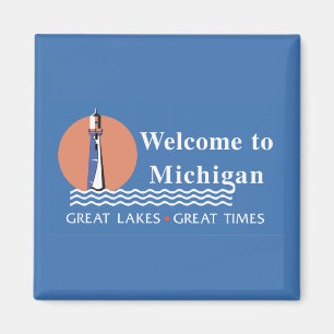 Welcome to Michigan - USA Road Sign Magnet
