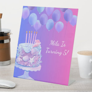 WELCOME TO MILA'S BIRTHDAY PEDESTAL SIGN