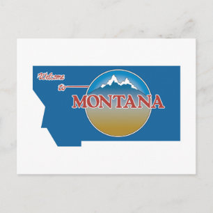 Welcome to Montana - USA Road Sign Postcard