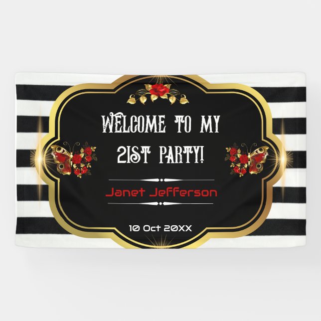 Welcome to my 21st Party Banner (Horizontal)