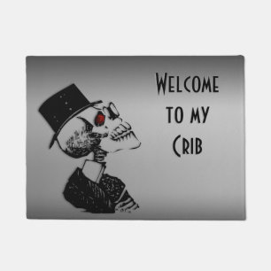 Welcome to My Crib Skeleton Welcome Mat