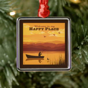 Welcome To My Happy Place Metal Ornament