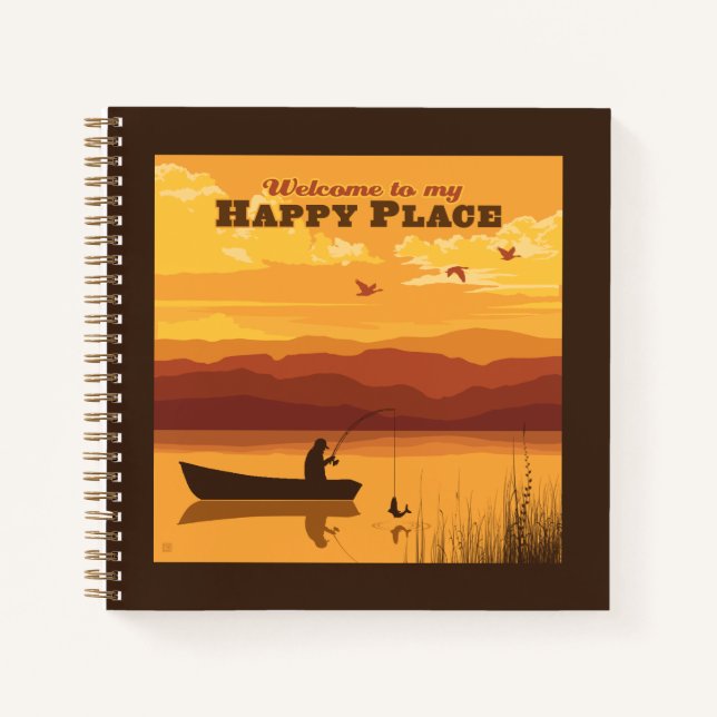 Welcome To My Happy Place Notebook (Front)