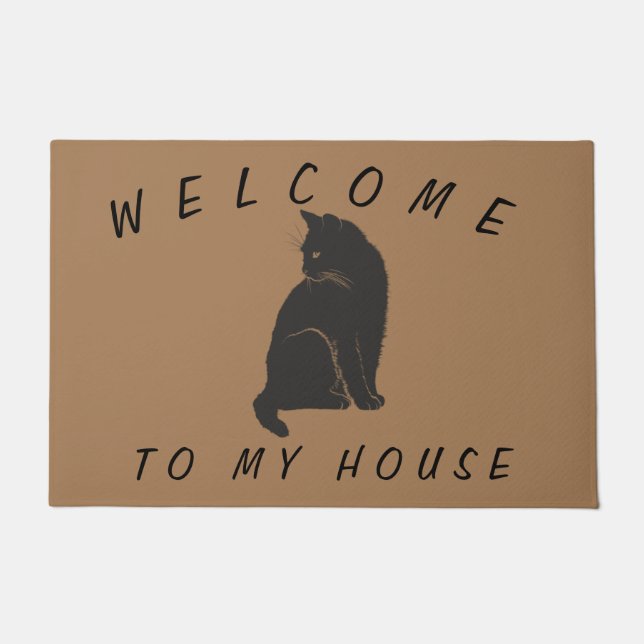 Welcome to my House Cat Doormat (Front)