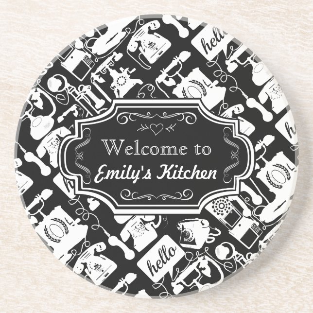 Welcome to My Kitchen Personalised Coasters (Front)