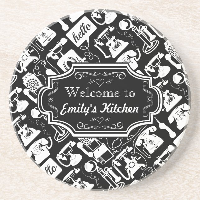 Welcome to My Kitchen Personalised Coasters (Front)