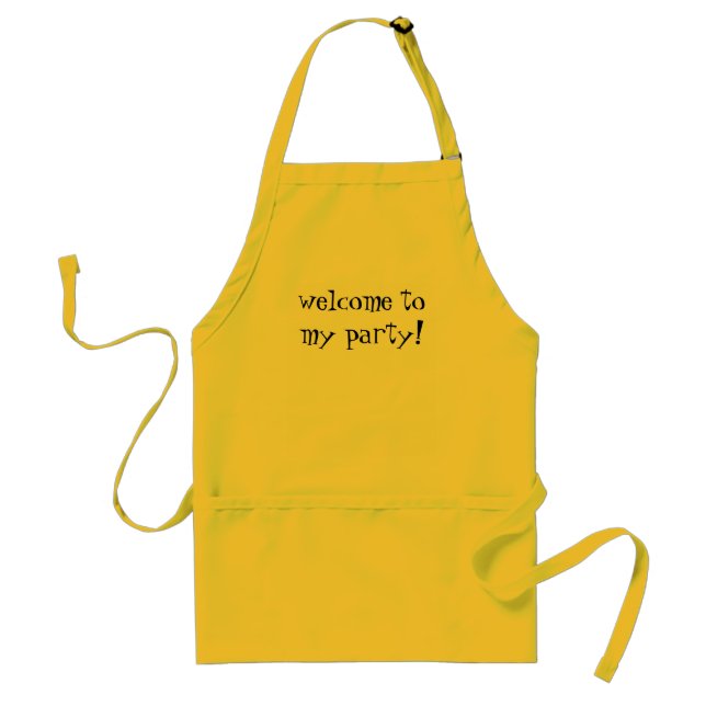 "welcome to my party!" apron (Front)