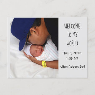 Welcome to My World Announcement Postcard