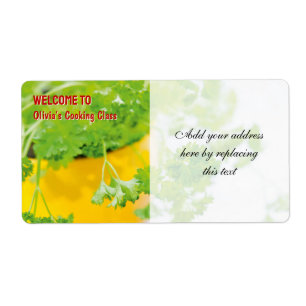 Welcome to Name’s Cooking Class Herb Art