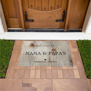 Welcome to Nana & Papa's Wood House Doormat