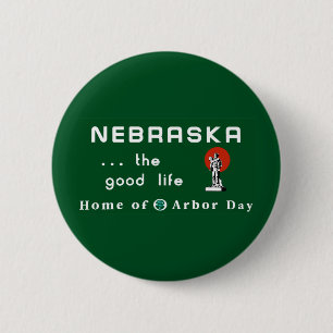 Welcome to Nebraska - USA Road Sign 6 Cm Round Badge