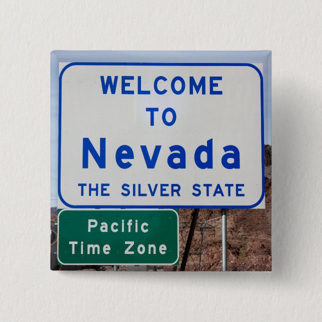 Welcome to Nevada 15 Cm Square Badge (Front)
