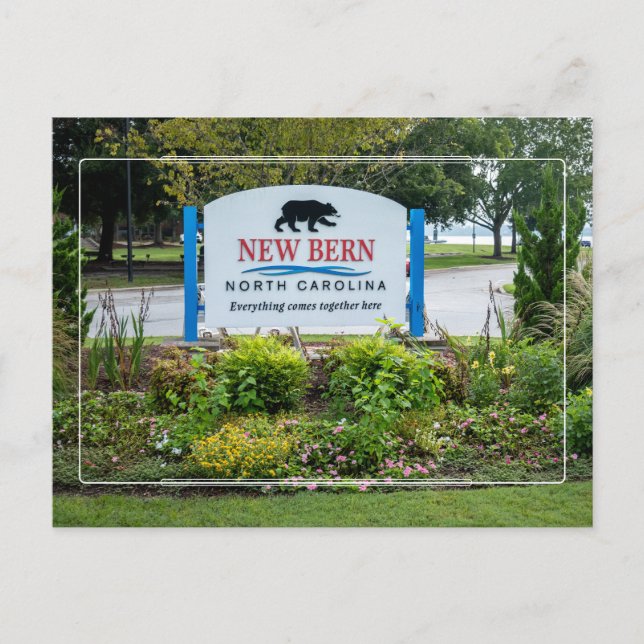 Welcome to New Bern NC Postcard (Front)