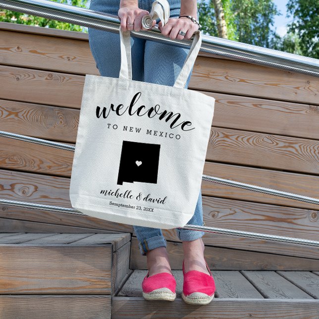 Welcome to New Mexico | State Silhouette Wedding Tote Bag (Creator Uploaded)