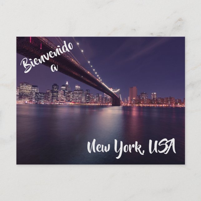 Welcome to New York City USA postcard (Front)