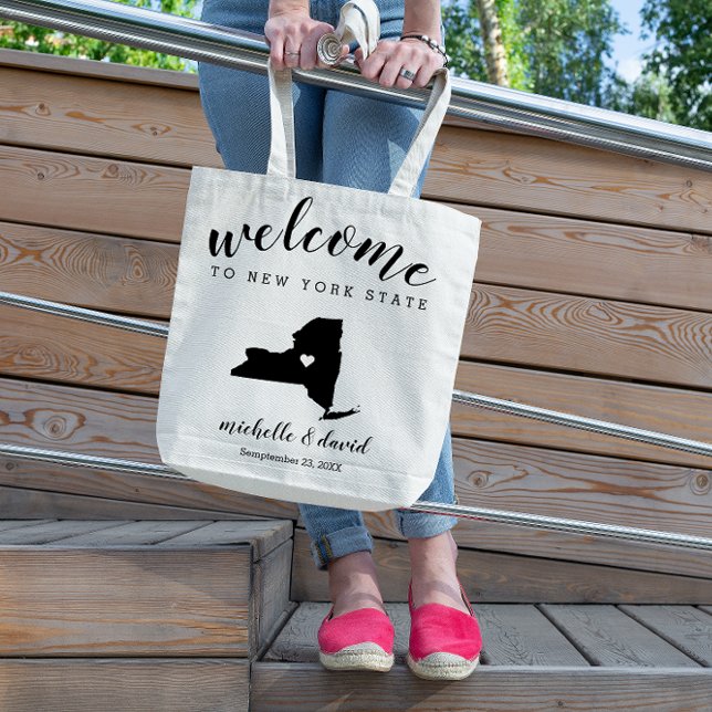 Welcome to New YORK  State Silhouette Wedding Tote Bag (Creator Uploaded)