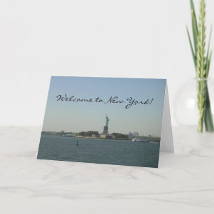 Welcome to New York!-Statue of Liberty Card