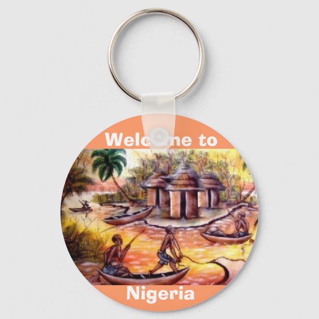 welcome to Nigeria - Customised Key Ring (Front)