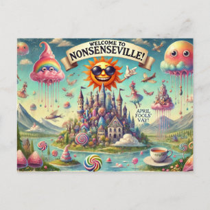 Welcome to Nonsenseville!" Postcard