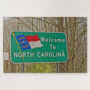 Welcome to North Carolina Sign Jigsaw Puzzle