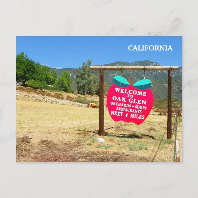 Welcome To Oak Glen Postcard! Postcard (Front)